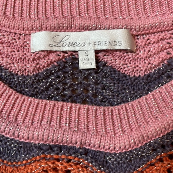 Lovers and friends striped colorful sweater dress tunic , size S - Picture 4 of 4